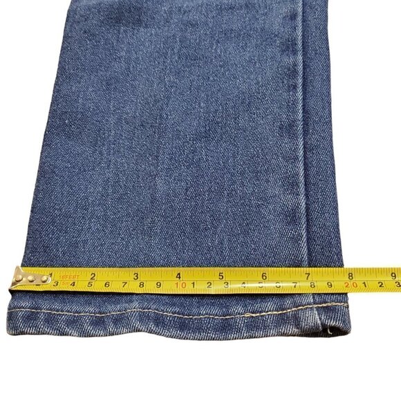 Chic 80s Jeans Women Blue Straight Denim Size 16 Short Length Measures 30x27 - Picture 7 of 10